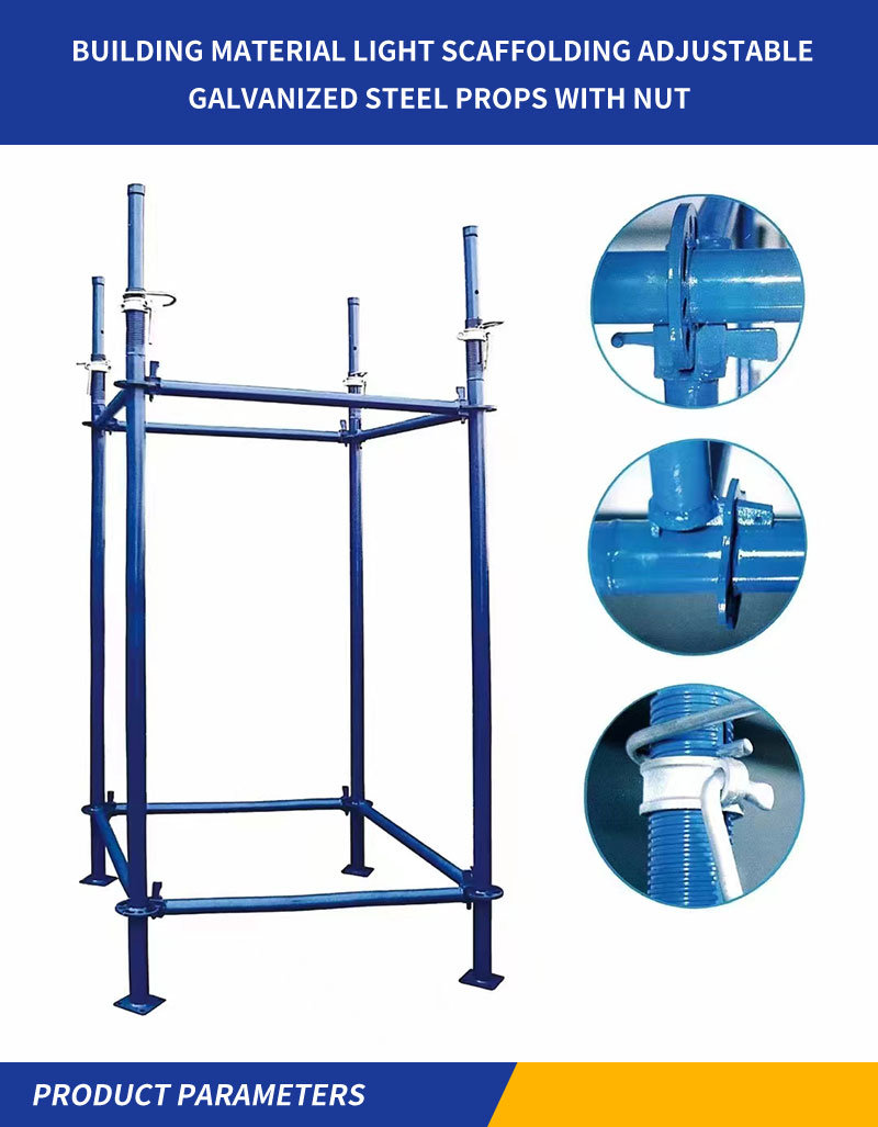 Galvanized Steel Acro Scaffold Prop Shuttering Jacks Steel Scaffolding