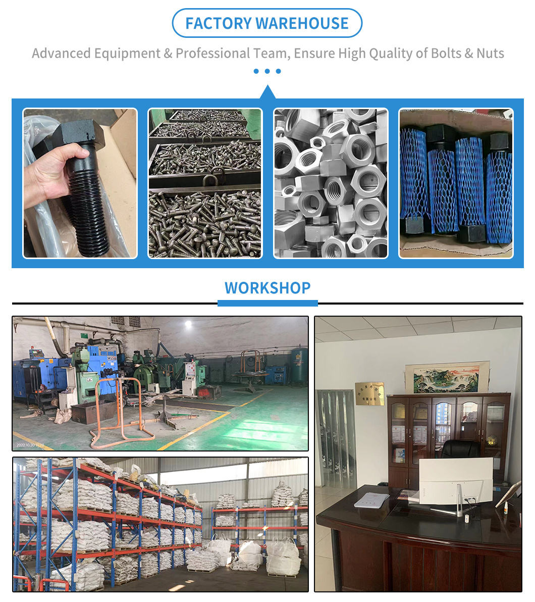 High Strength Black Oxide/Hot-DIP Galvanized Hexagon/Round Head Bolt