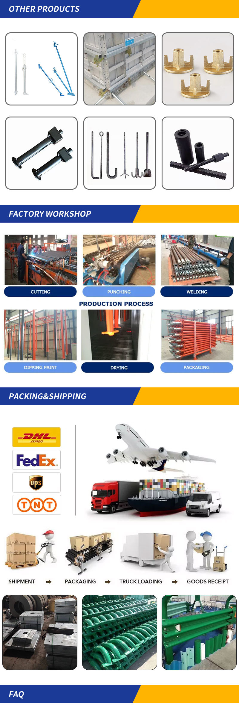 Traffic Highway Gantry Helical Piers in Square Shape Bar or Tubular