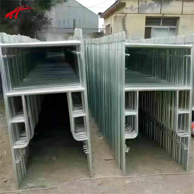 H Frame Steel Walk Through Ladders Ringlock Scaffolding for Construction