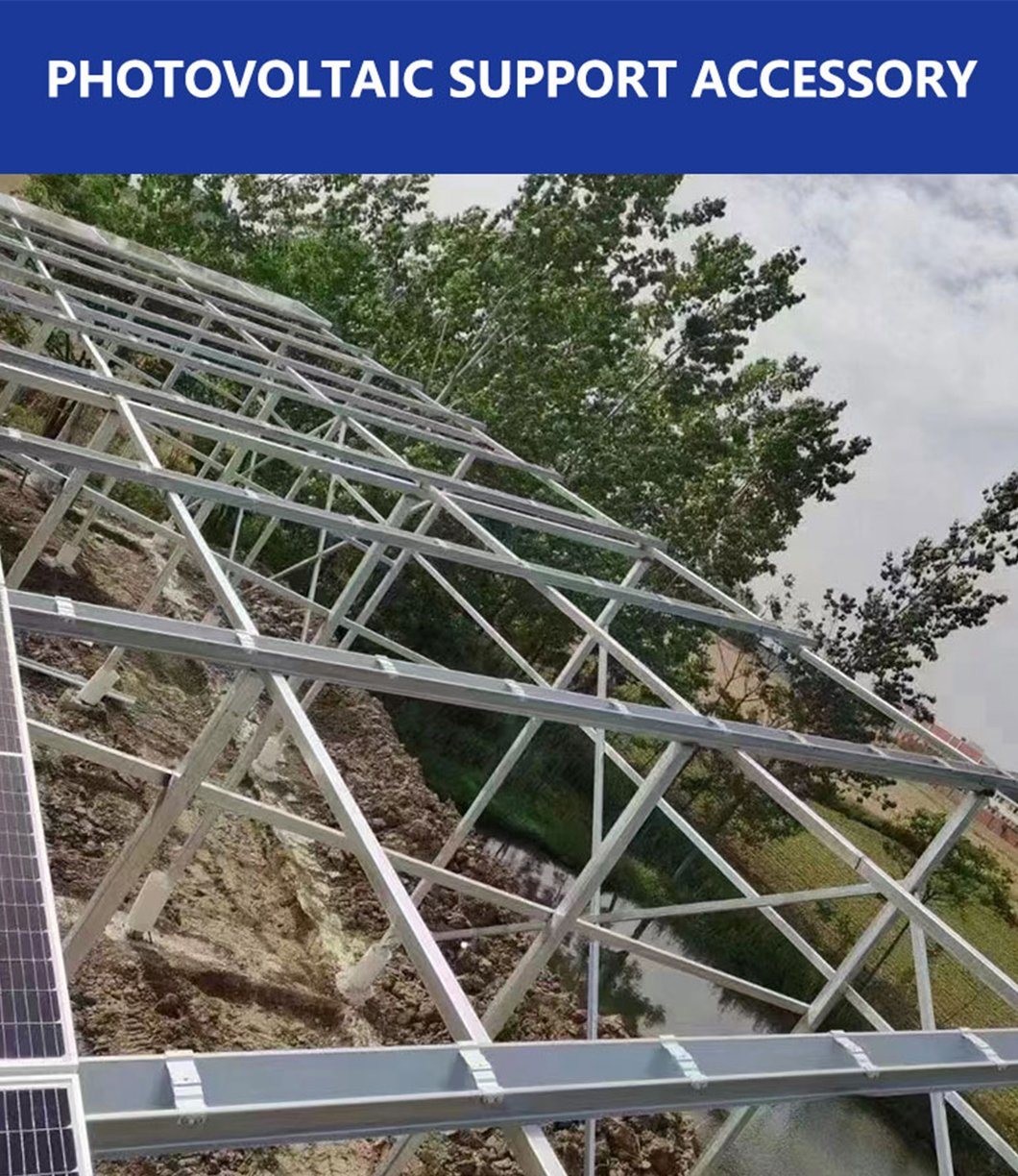 PV Structure Solar Panel Roof Mounting Galvanized Steel Bracket Accessories
