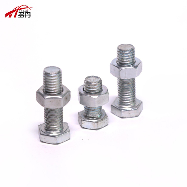Q235 Steel Grade 4.8/5.6/6.8 Steel Structure Fastener Parts Hex Bolts