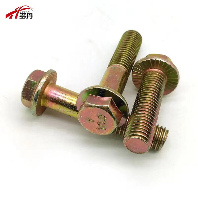 Black Oxided/HDG/Color Plated Carbon Steel Hex Head Flange Bolt Hexagon Bolts