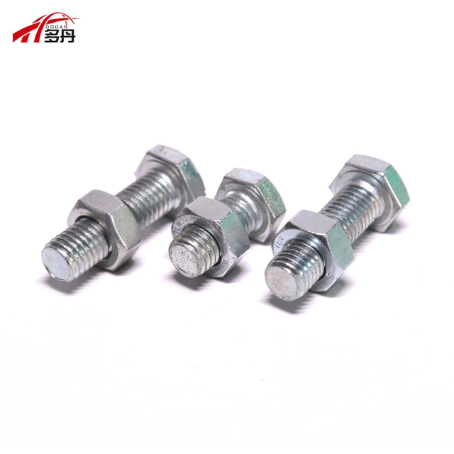 Class 6.8 Zinc Plated Q235 Carbon Steel Hex Bolts and Nuts