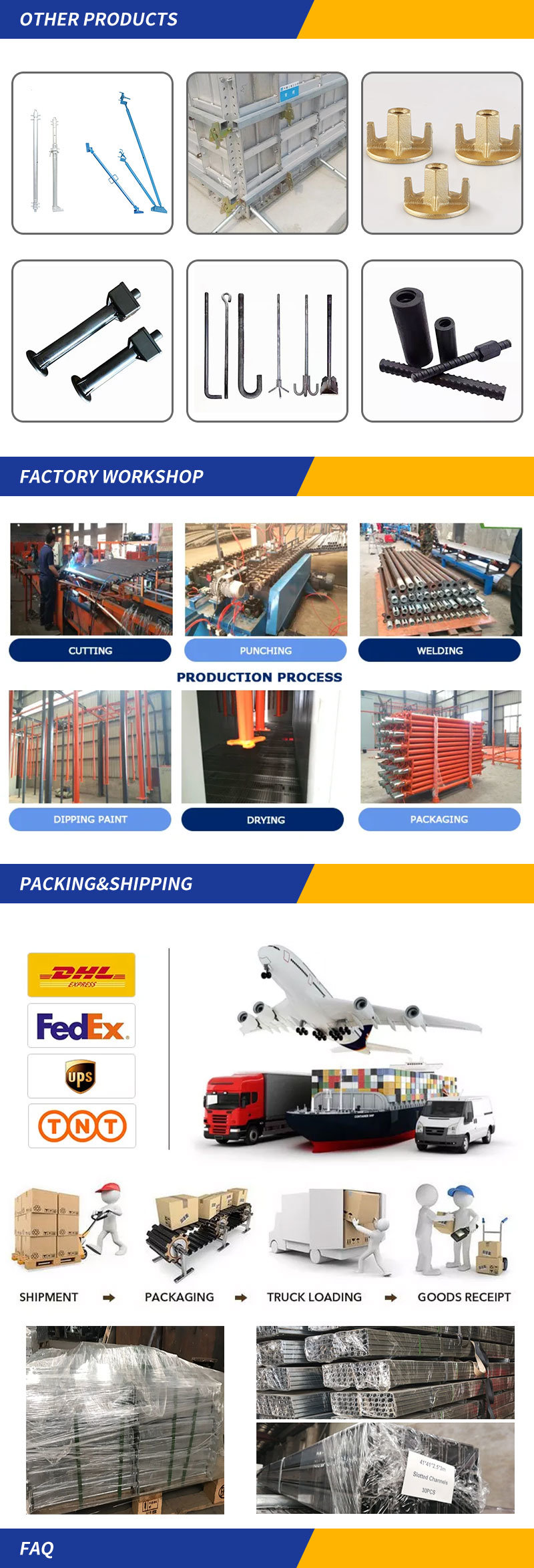 OEM Galvanized Steel Channel Post Base Channel Accessories Base Plate Seismic Stents