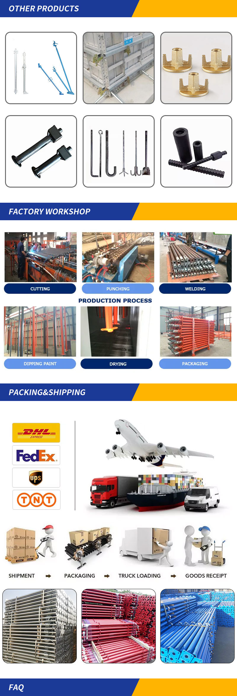 Formwork Support Adjustable Heavy Duty Push and Pull Shoring Props