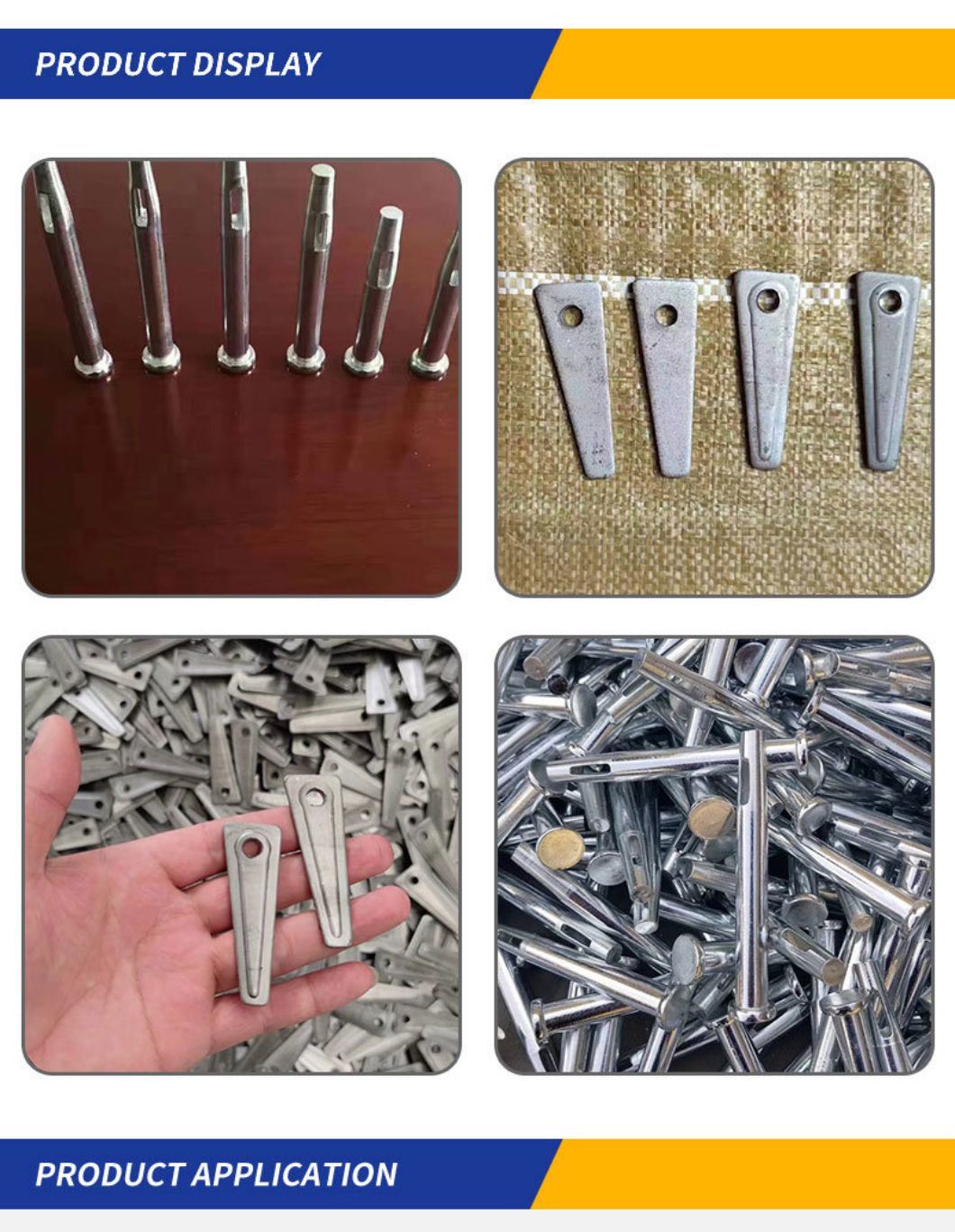 Q235 Steel Galvanized Aluminum Formwork Wedge Pin Stud Pin